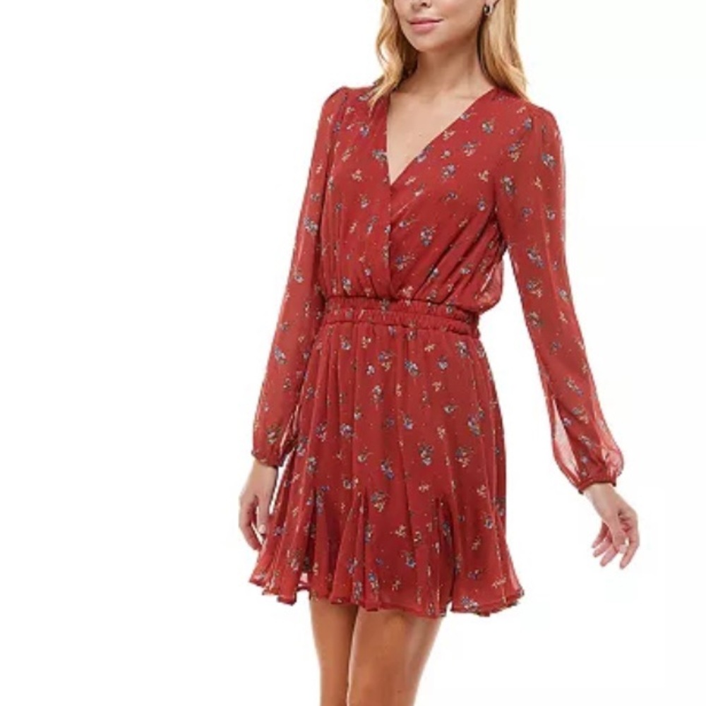 Trixxi Juniors' Printed Fit & Flare Dress